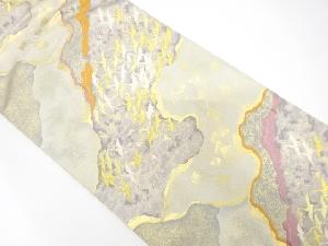 道長取りに群鶴模様織り出し 袋帯